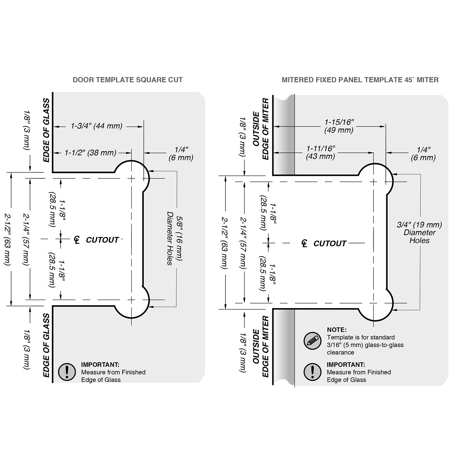 FHC FHC Preston Series 135 Degree Adjustable Glass - To - Glass Hinge For 3/8" To 1/2" Glass PRESA135BN