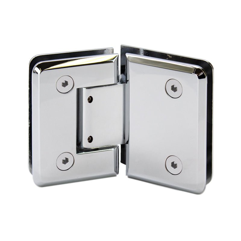 FHC FHC Preston Series 135 Degree Adjustable Glass - To - Glass Hinge For 3/8" To 1/2" Glass PRESA135CH