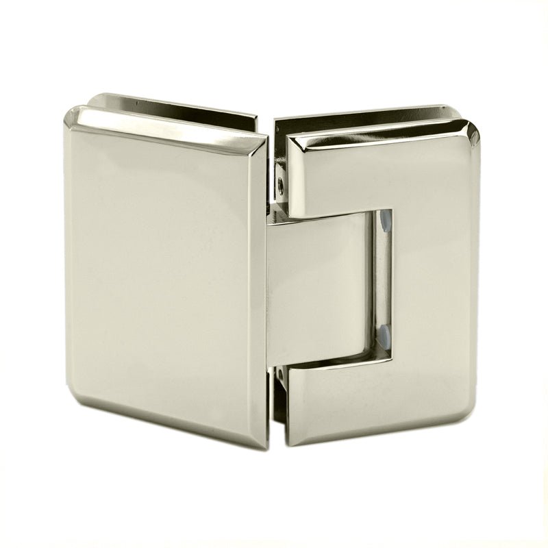 FHC FHC Preston Series 135 Degree Adjustable Glass - To - Glass Hinge For 3/8" To 1/2" Glass PRESA135PN