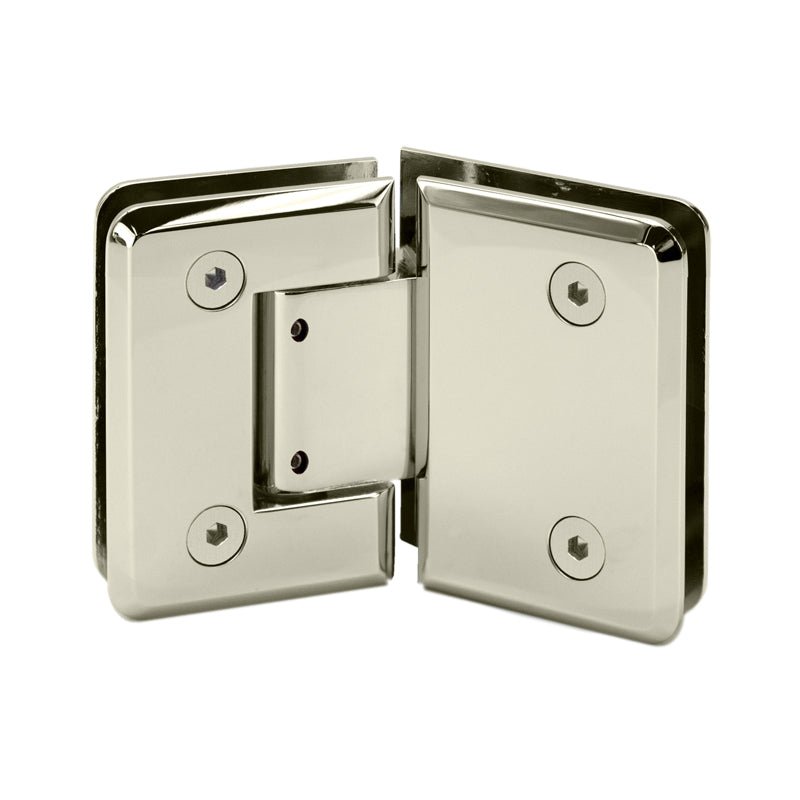 FHC FHC Preston Series 135 Degree Adjustable Glass - To - Glass Hinge For 3/8" To 1/2" Glass PRESA135PN