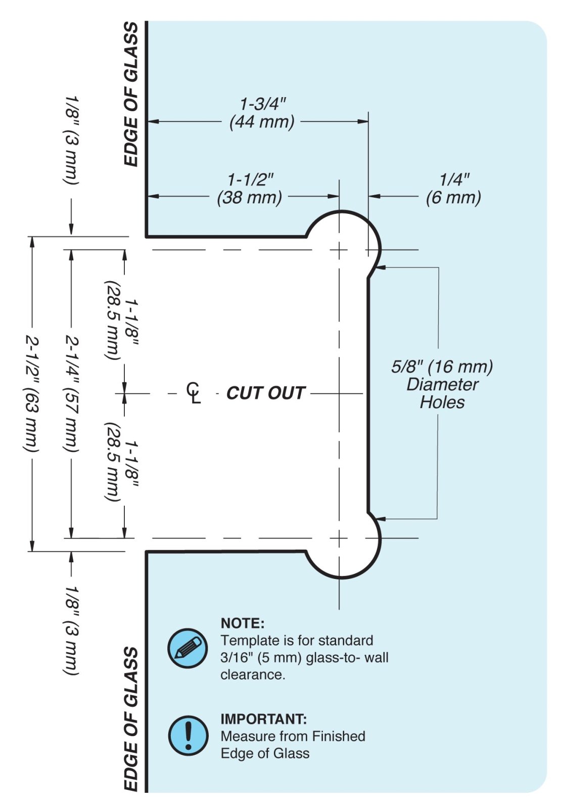 FHC FHC Preston Series 180 Degree Glass To Glass Hinge PRES180BN