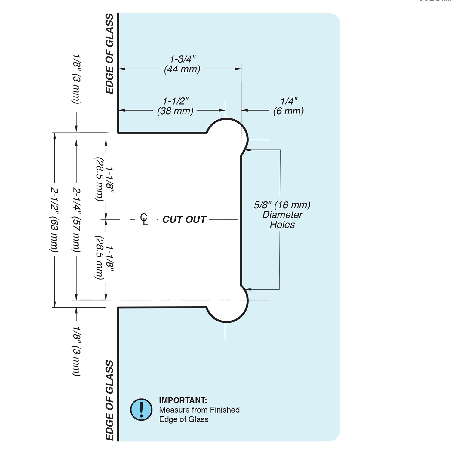 FHC FHC Preston Series Wall Mount Hinge - Offset Back Plate PRES03BN