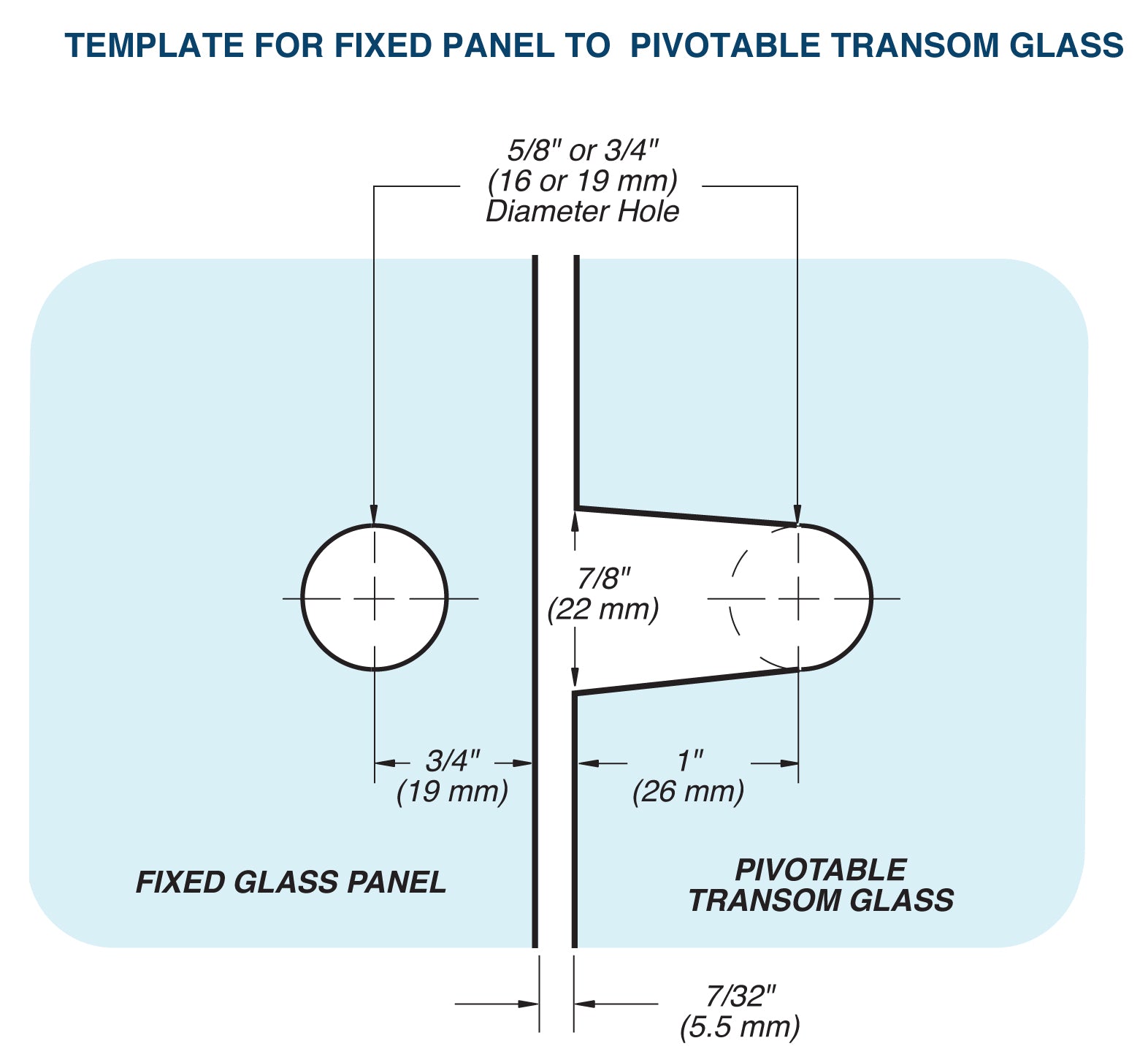 FHC FHC Square 180 Deg Glass - To - Glass Pivotable Transom Clamp SPT1GBN