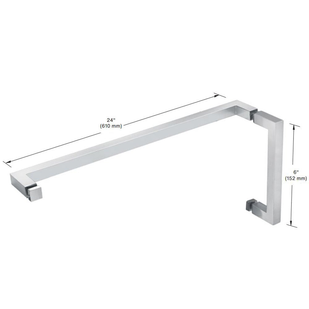 FHC FHC Square Pull / Towel Bar Combo PHSQ6X18BN