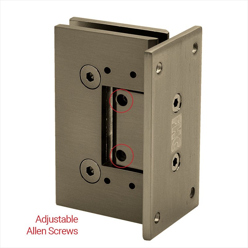 FHC FHC Venice Adjustable Square Wall Mount Hinge Full Back Plate VENA4BBRZ