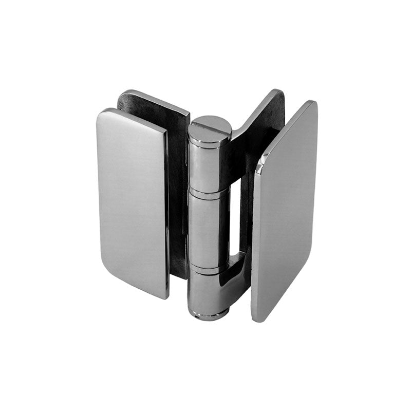 FHC FHC Zephyr 180 Degree Glass - To - Glass Inswing Or Bifold Outswing Hinge For 3/8" Glass ZEP02BS