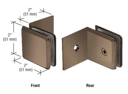 CRL Fixed Panel Beveled Clamp with Large Leg BGC039BBRZ