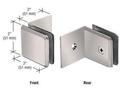 CRL Fixed Panel Beveled Clamp with Large Leg BGC039BN