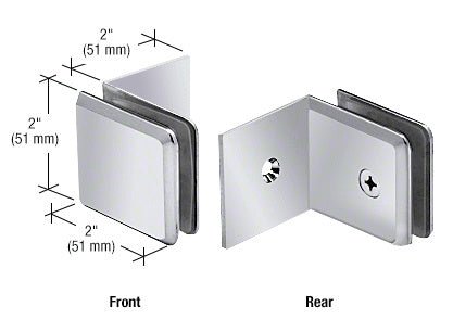 CRL Fixed Panel Beveled Clamp with Large Leg BGC039CH