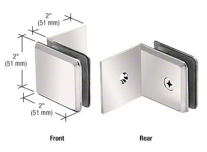 CRL Fixed Panel Beveled Clamp with Large Leg BGC039PN