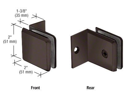 CRL Fixed Panel Beveled Clamp With Small Leg BGC0370RB