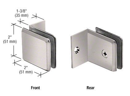 CRL Fixed Panel Beveled Clamp With Small Leg BGC037BN