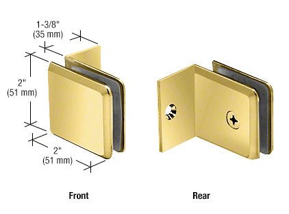 CRL Fixed Panel Beveled Clamp With Small Leg BGC037BR