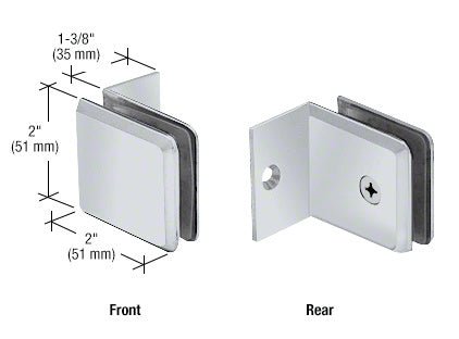 CRL Fixed Panel Beveled Clamp With Small Leg BGC037PN