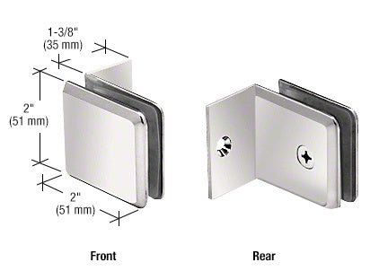 CRL Fixed Panel Beveled Clamp With Small Leg BGC037PN