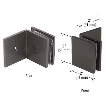 CRL Fixed Panel Square Clamp With Large Leg SGC0390RB