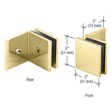 CRL Fixed Panel Square Clamp With Large Leg SGC039BR