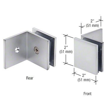 CRL Fixed Panel Square Clamp With Large Leg SGC039SC