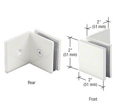 CRL Fixed Panel Square Clamp With Large Leg SGC039W