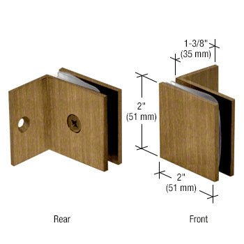 CRL Fixed Panel Square Clamp With Small Leg SGC037ABR