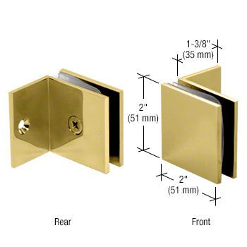 CRL Fixed Panel Square Clamp With Small Leg SGC037BR