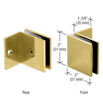 CRL Fixed Panel Square Clamp With Small Leg SGC037ULBR