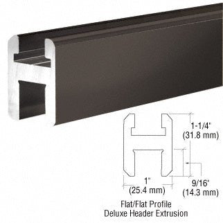 CRL Flat/Flat Profile Deluxe Shower Door Header Kit - 95" SQH9800RB