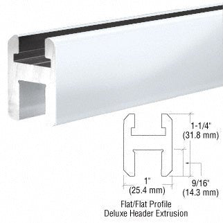 CRL Flat/Flat Profile Deluxe Shower Door Header Kit - 95" SQH980A