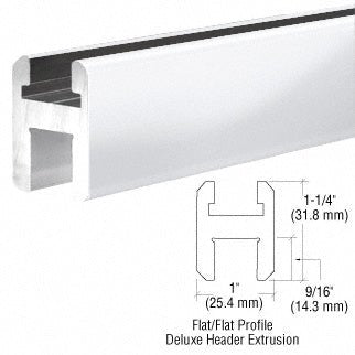 CRL Flat/Flat Profile Deluxe Shower Door Header Kit - 95" SQH980BA