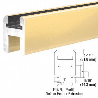 CRL Flat/Flat Profile Deluxe Shower Door Header Kit - 95" SQH980BGA