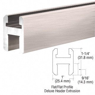 CRL Flat/Flat Profile Deluxe Shower Door Header Kit - 95" SQH980BN