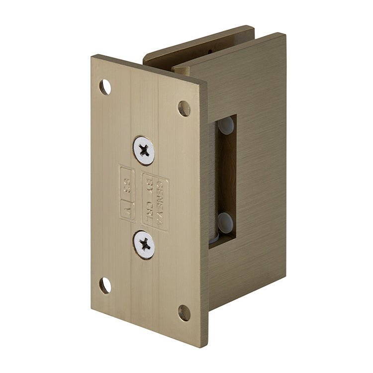 CRL Geneva 037 Series Wall Mount Full Back Plate Standard Hinge GEN037BBRZ