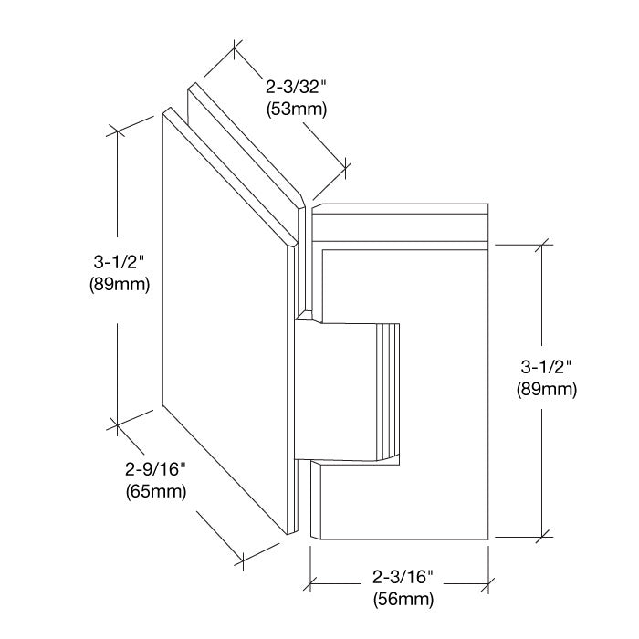 CRL Geneva 045 Series 135 Degree Glass - to - Glass Hinge GEN0450RB