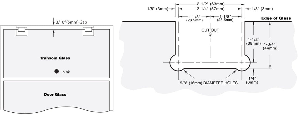 Transom Square Geneva 3-Point Movable Square Style Transom Clamp GTC0370RB - Shower ...