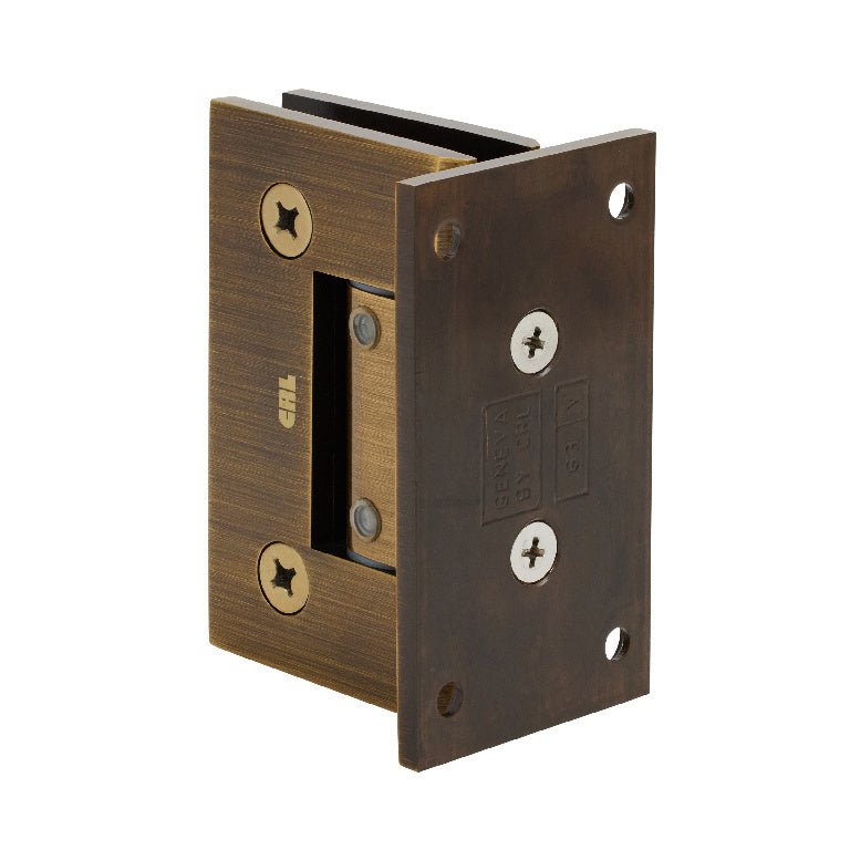 CRL Geneva 337 Series Adjustable Wall Mount Full Back Plate Hinge GEN337ABR