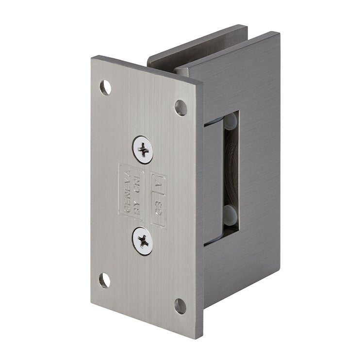 CRL Geneva 337 Series Adjustable Wall Mount Full Back Plate Hinge GEN337BN