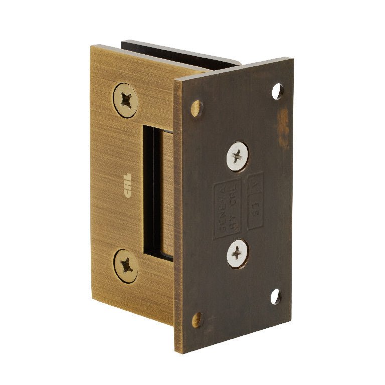 CRL Geneva 537 Series Wall Mount Full Back Plate Standard Hinge With 5 Degree Offset GEN537ABR