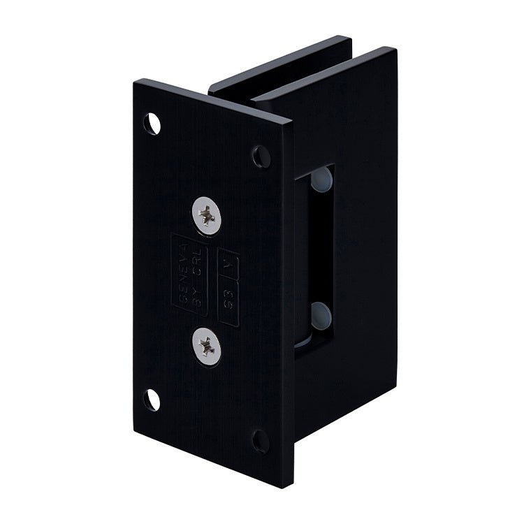 CRL Geneva 537 Series Wall Mount Full Back Plate Standard Hinge With 5 Degree Offset GEN537MBL