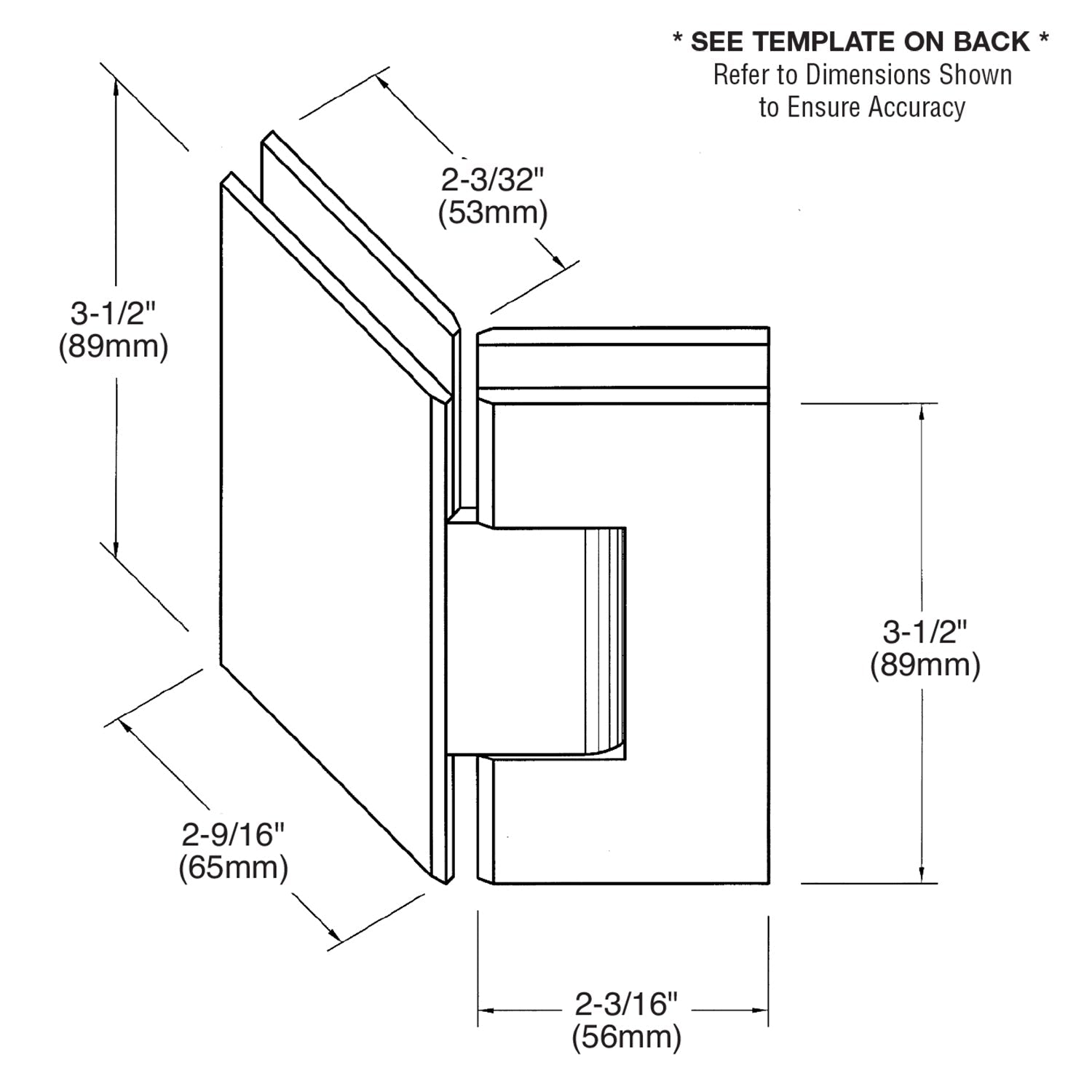 CRL Geneva 545 Series 135 Degree Glass - to - Glass Hinge GEN5450RB