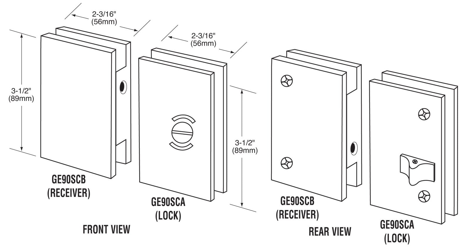 CRL Geneva Glass Mount Plate for RPS GE90SCBBN