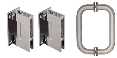 CRL Geneva Hinge Set with 6 Inch Pull - Handle GENS3BN