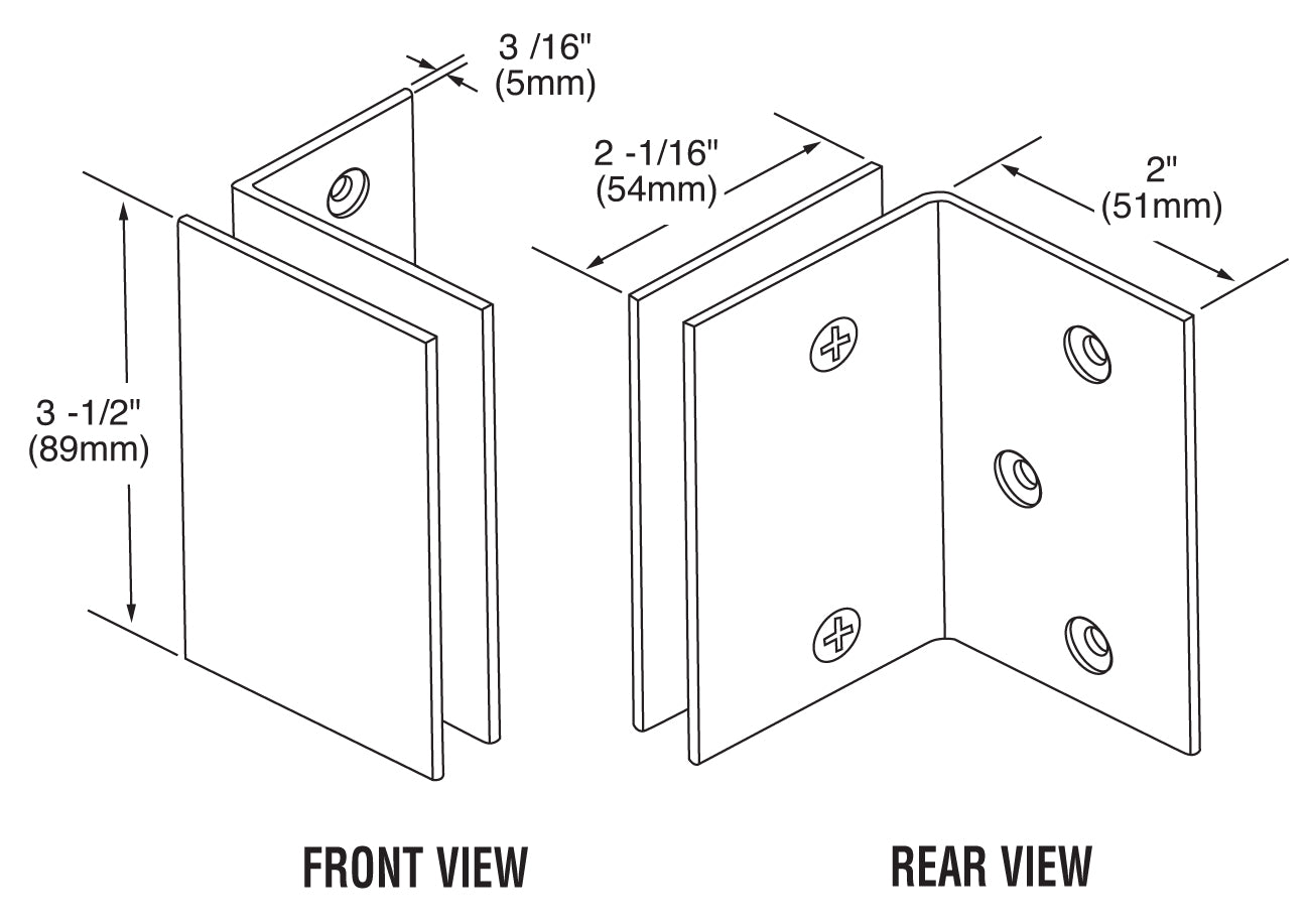 CRL Geneva Series Wall Mount Bracket GE90S0RB