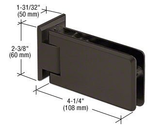 CRL Grande 044 Series Wall Mount Offset Back Plate Hinge GRA0440RB