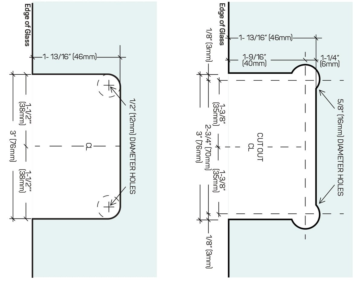 Structure Glass Solutions Heavy Duty 180° Glass to Glass Adjustable Hinge SUP - 180 - AJ - Brushed Nickel