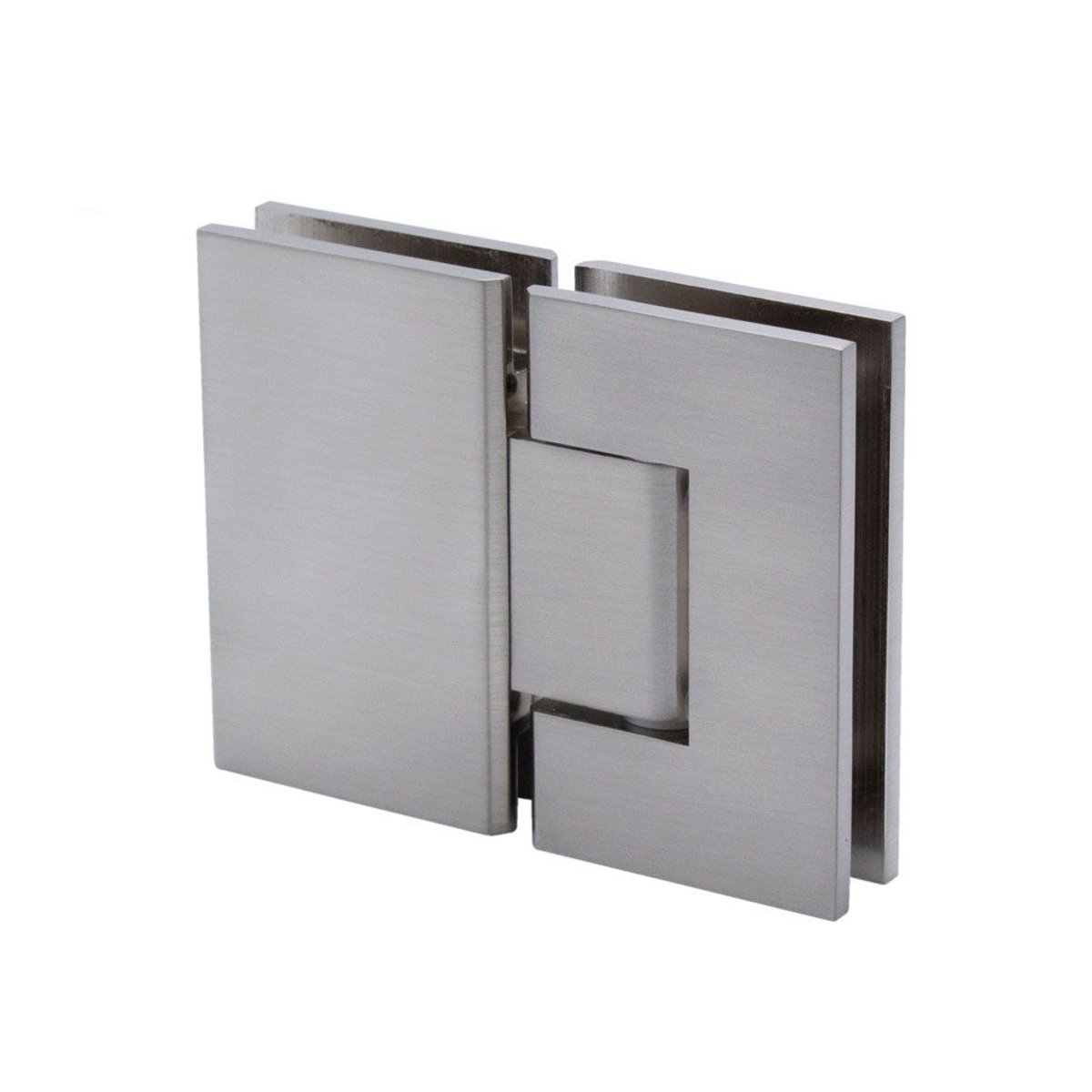 Structure Glass Solutions Heavy Duty 180° Glass to Glass Hinge SUP - 180 - Brushed Nickel