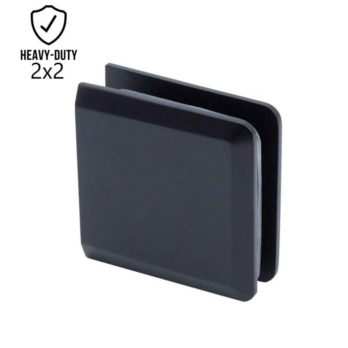 Structure Glass Solutions Heavy Duty 2" x 2" Beveled Edge Glass Clamp GCB - 110 - ORB - Matte Black