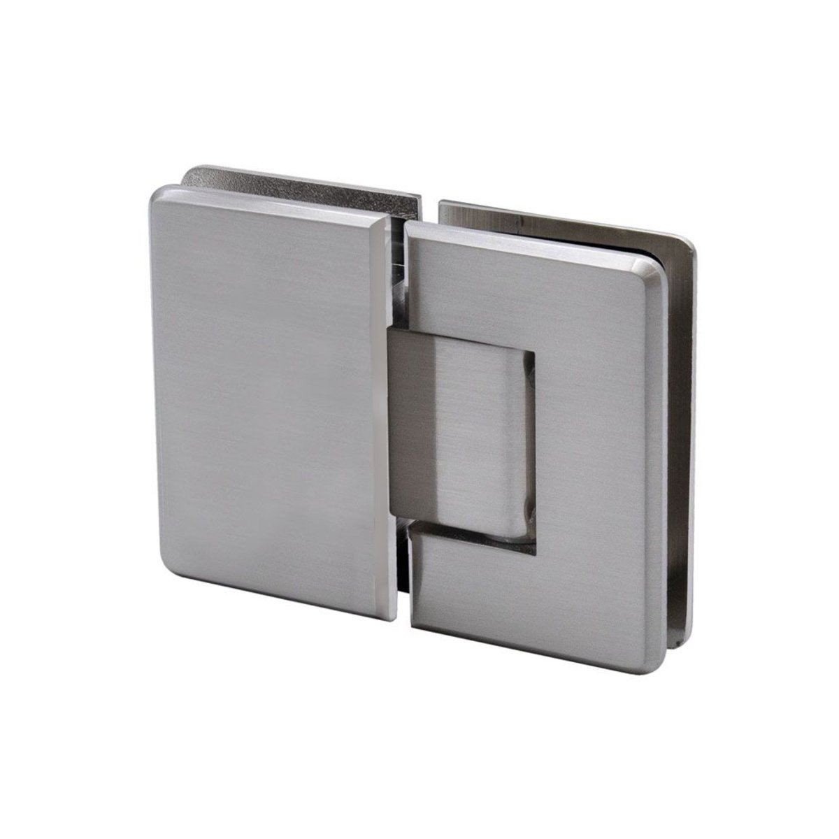 Structure Glass Solutions Heavy Duty Beveled 180° Glass to Glass Hinge SUPB - 180 - Brushed Nickel