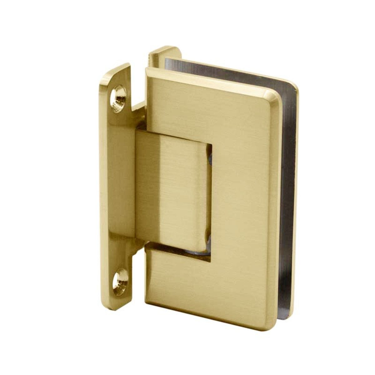 Structure Glass Solutions Heavy Duty Beveled Wall to Glass "H" Back Plate SUPB - 112 - HP - Brushed Gold