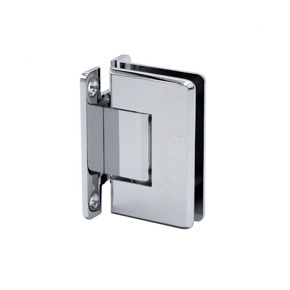 Structure Glass Solutions Heavy Duty Beveled Wall to Glass "H" Back Plate SUPB - 112 - HP - Chrome