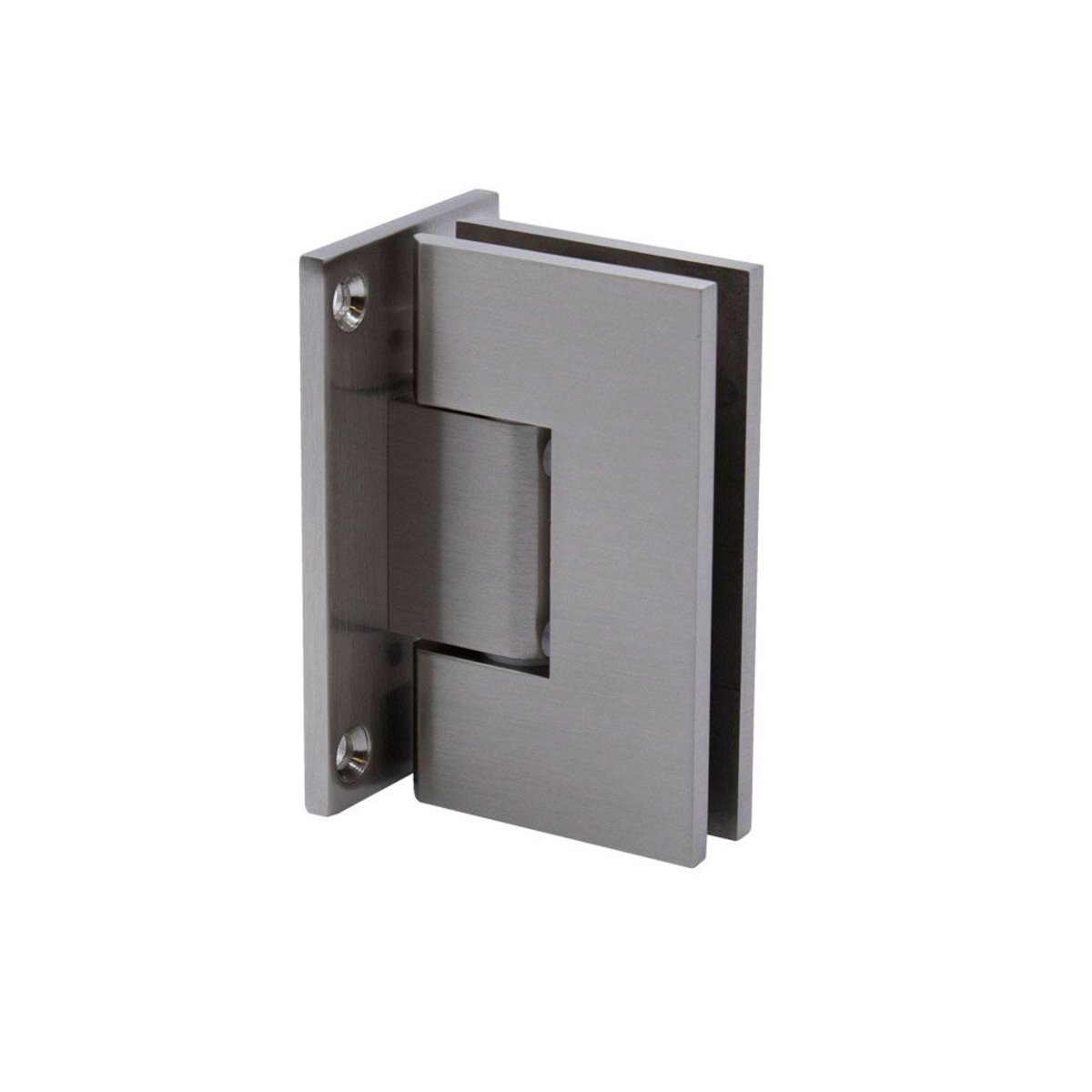 Structure Glass Solutions Heavy Duty Wall to Glass Full Back Plate Hinge SUP - 112 - Brushed Nickel